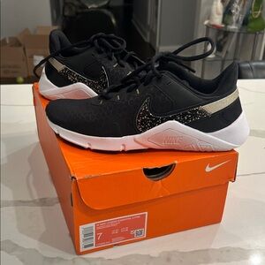 Nike Black and Gold Athletic Shoes